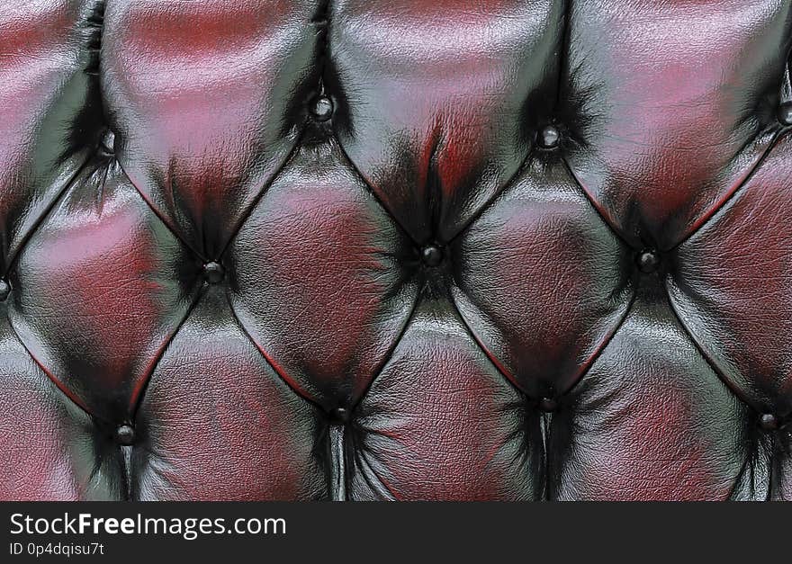 Upholstery Leather Sofa, Made By The By Coupler Method