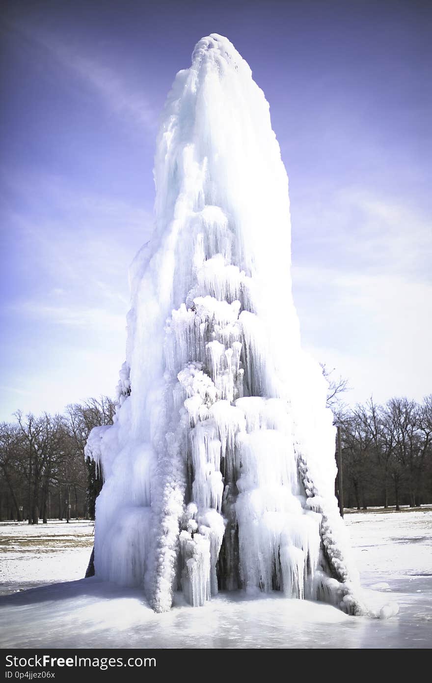 Ice Covered Tree on the Island