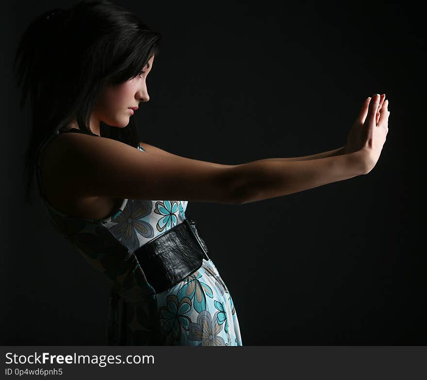 Asian Woman Wearing Beautiful Fashion Dress