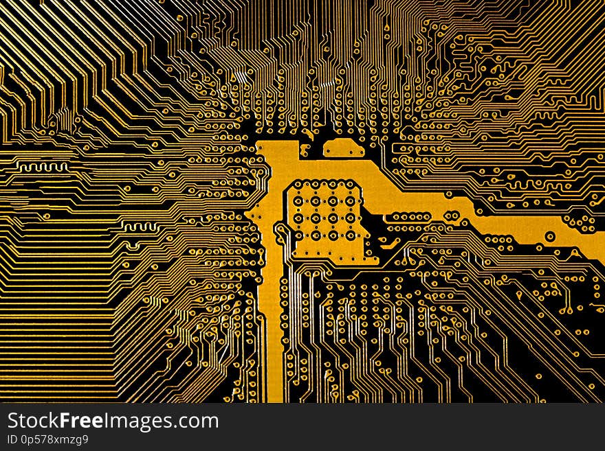 The concept of a global network of Internet and neural network form of electronic microcircuit close-up. The concept of a global network of Internet and neural network form of electronic microcircuit close-up