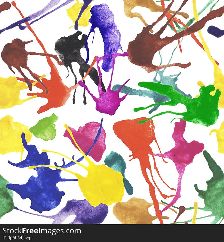 seamless pattern with funny colored blots. Abstract seamless background