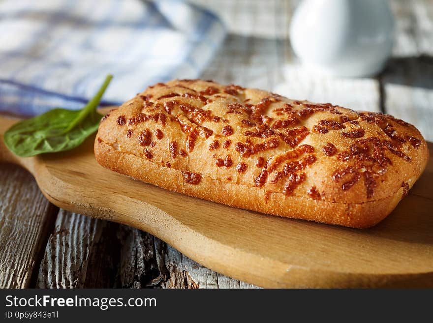 Bread For Sandwiches On A Wooden Board