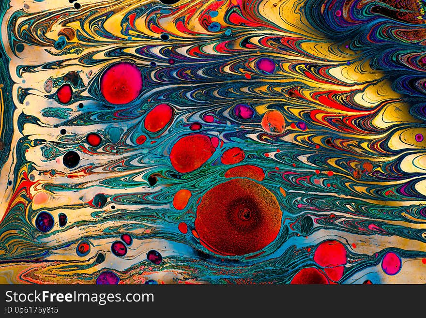 Abstract grunge art background texture with colorful paint splashes