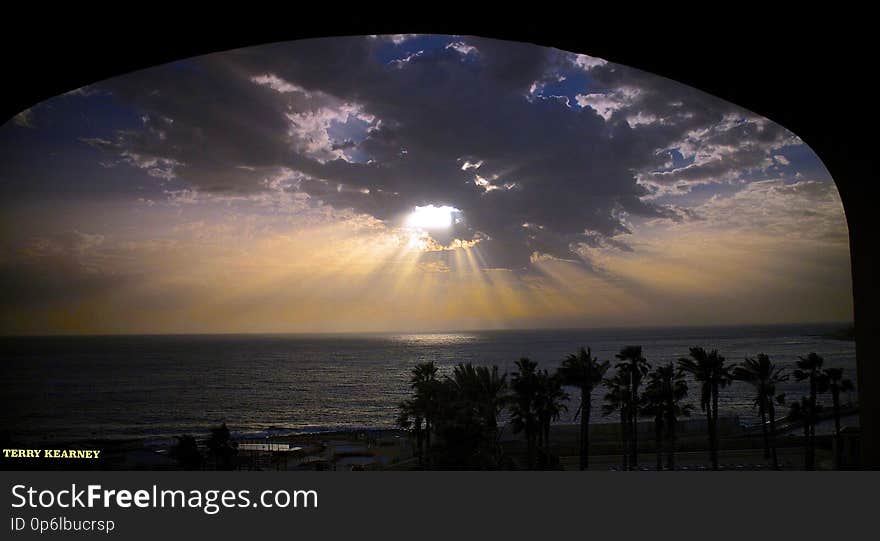 Sunset over the Mediterranean Sea. Sunset over the Mediterranean Sea