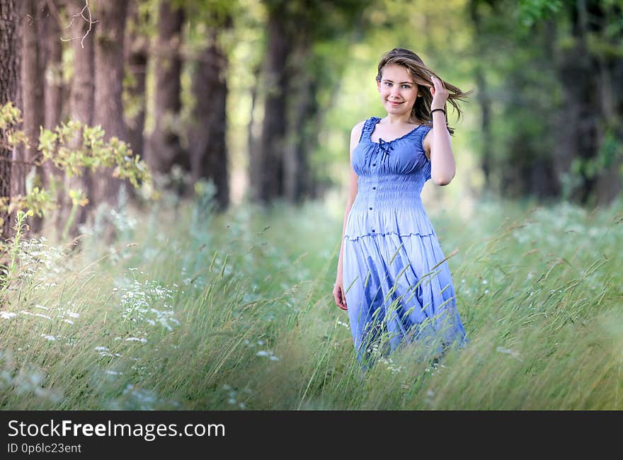 The girl in the forest