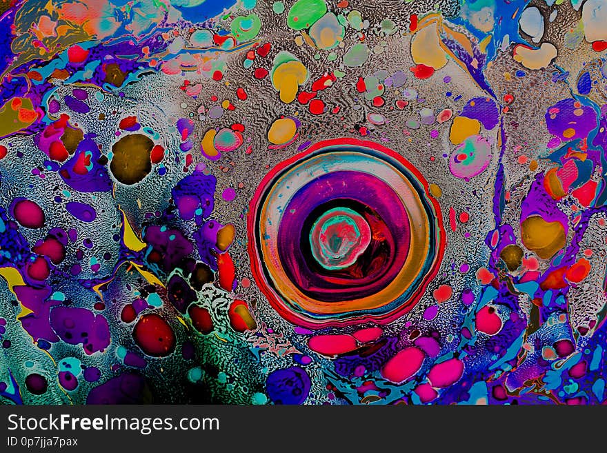 Abstract grunge art background texture with colorful paint splashes