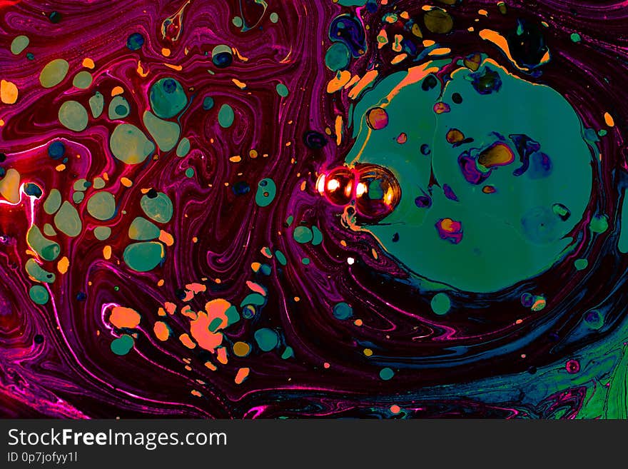 Abstract grunge art background texture with colorful paint splashes