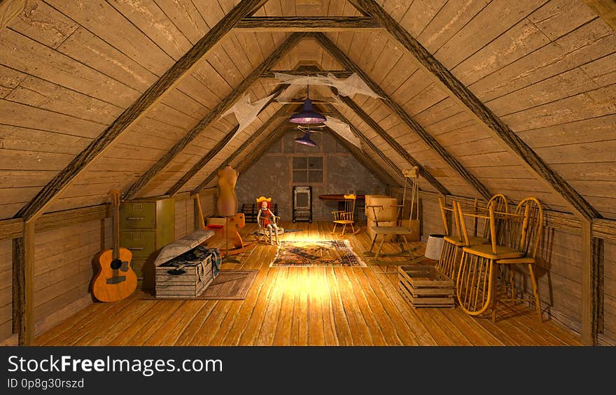 3D CG rendering of cabin