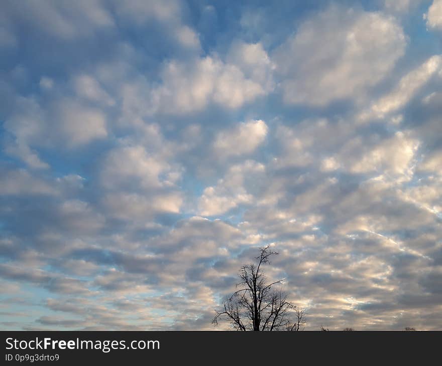 Cloudy Sky At Beginning Of Spring