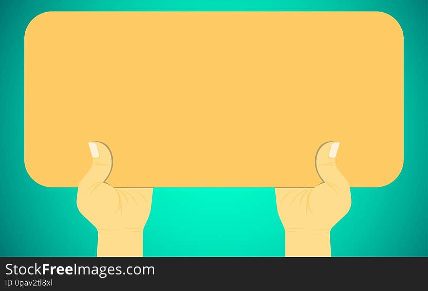 Left right hand show up the sign for business marketing concept. vector illustration eps10