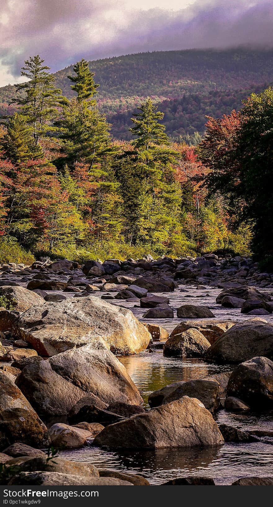 White mountains in New Hampshire