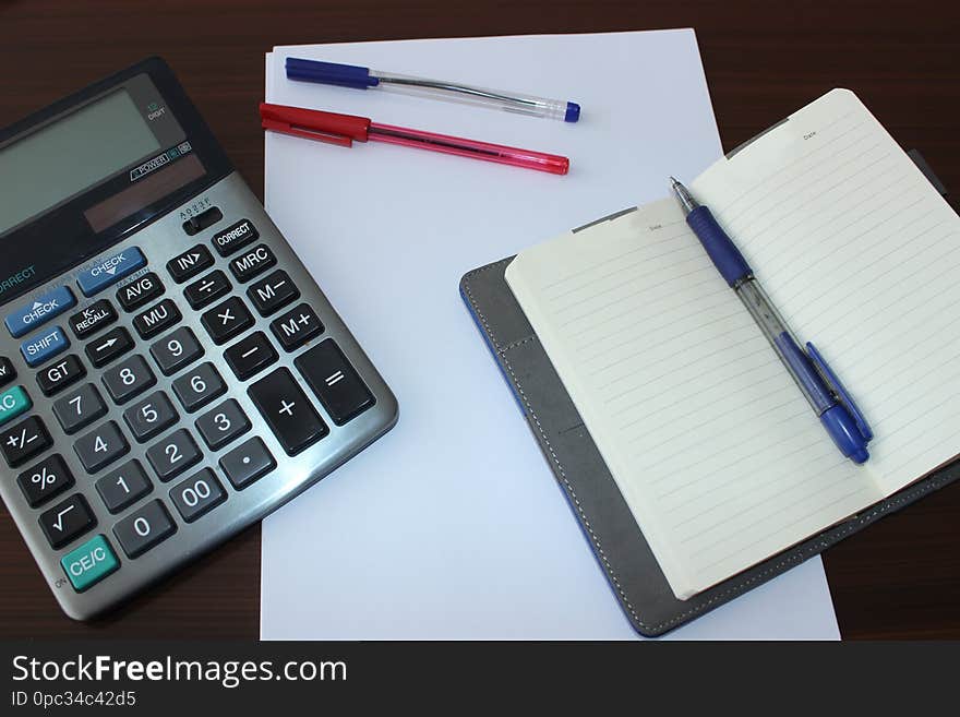 Work space office and school stationery