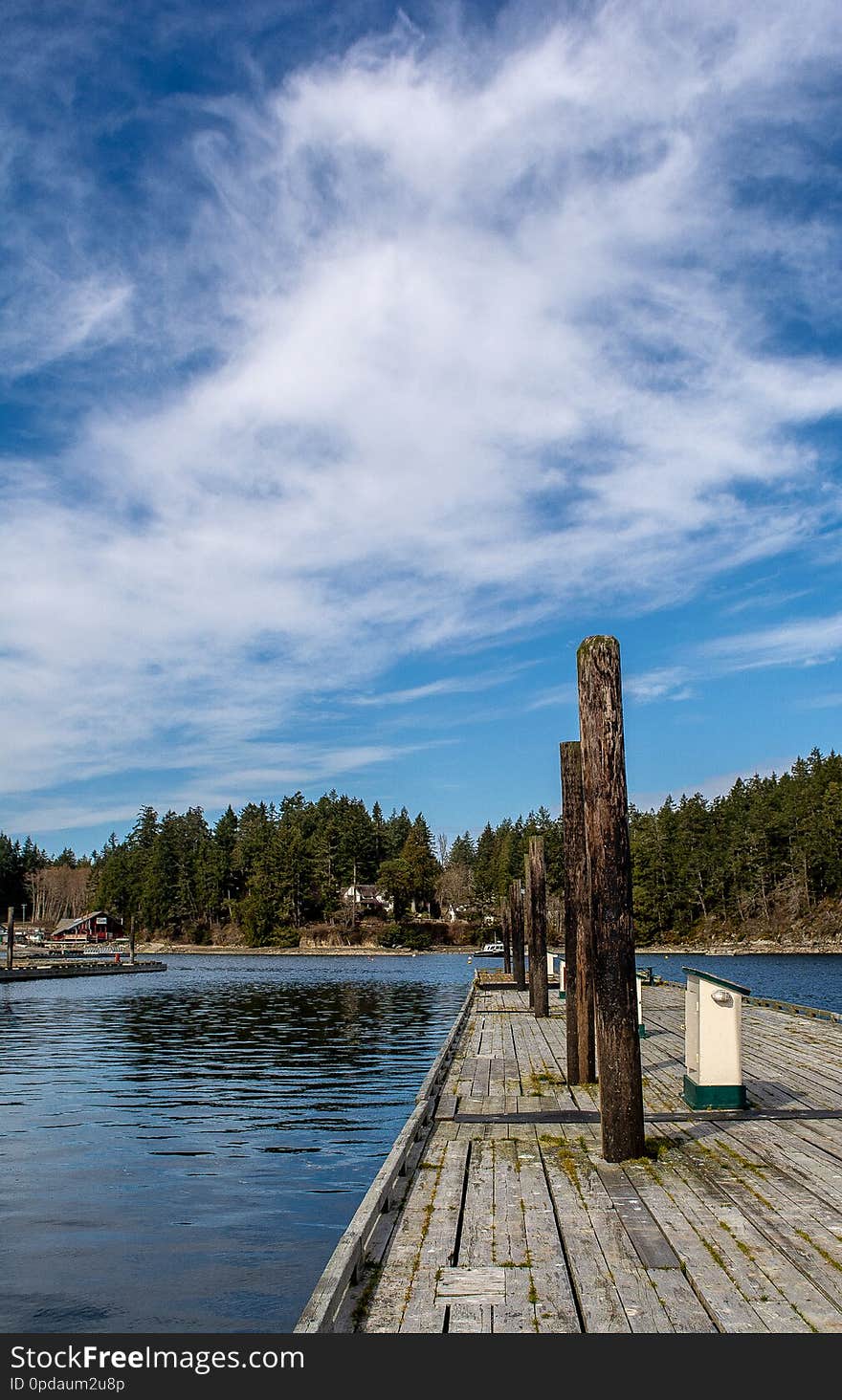 Empty docks on Salt Spring Island