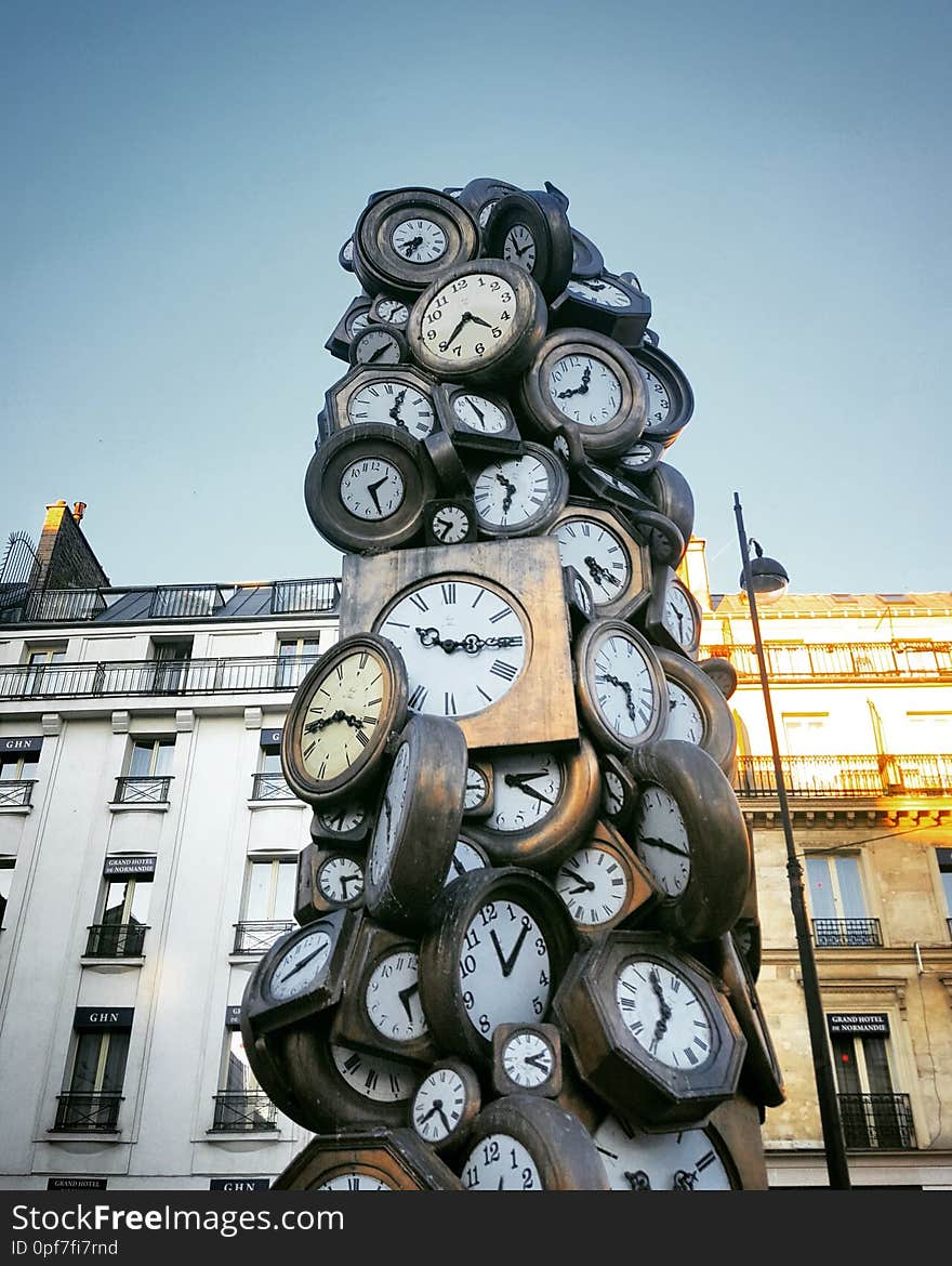 The clock, Art work at the court of Saint Lazare train station in Paris