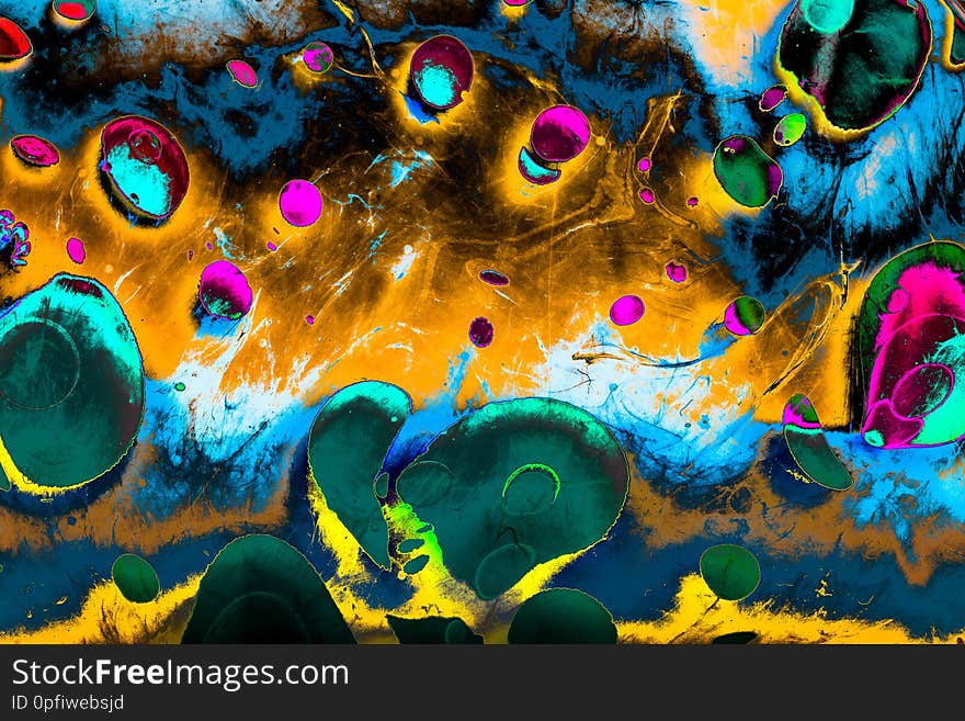 Abstract grunge art background texture with colorful paint splashes