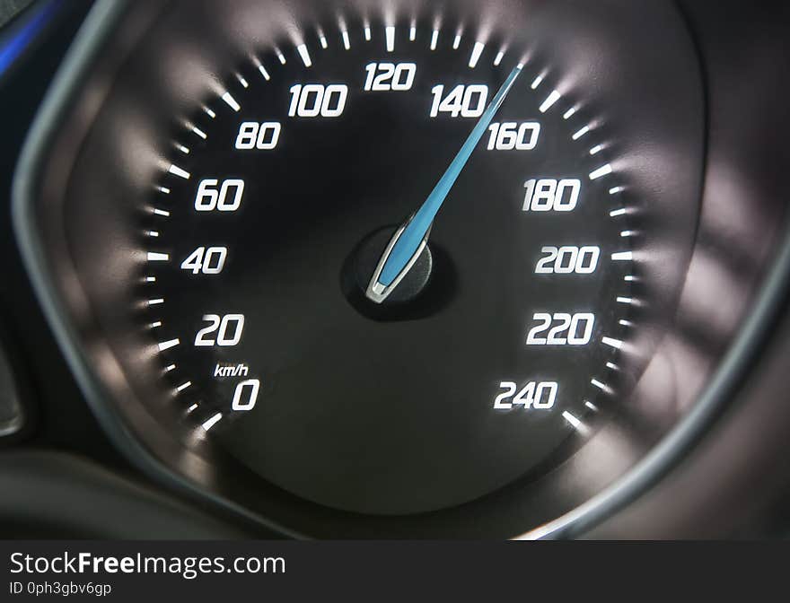 Close Up Of Car Speedometer