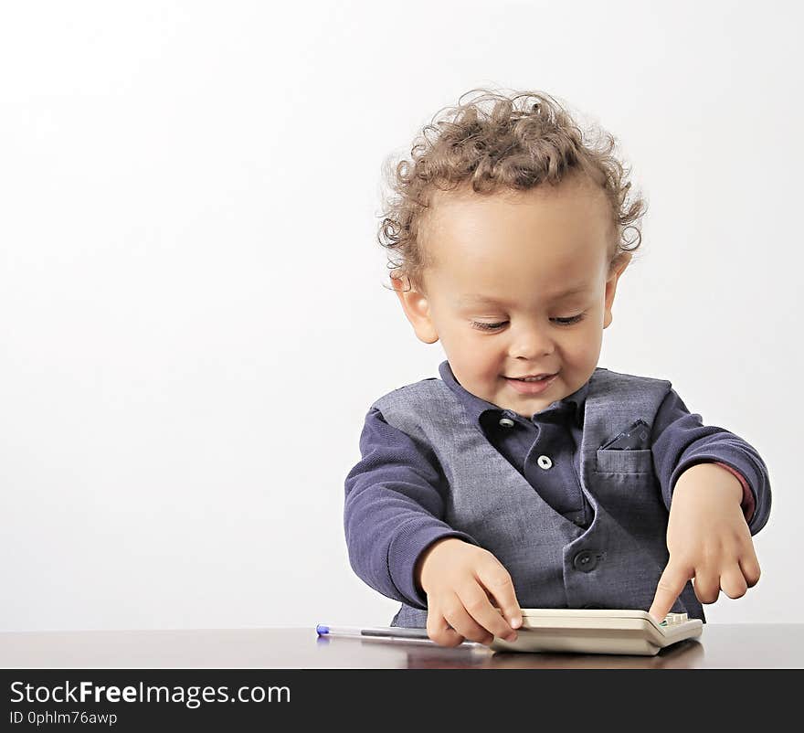 Boy with school book going back to school on white background stock photo. Boy with school book going back to school on white background stock photo