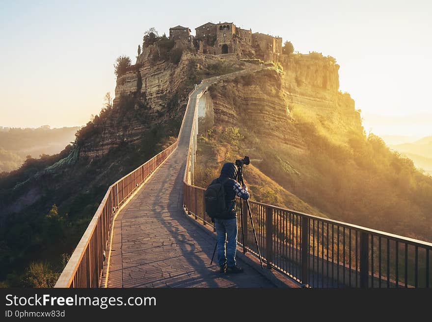 Civita di Bagnoregio is a beautiful old town in the Province of Viterbo in central Italy. Civita di Bagnoregio is a beautiful old town in the Province of Viterbo in central Italy