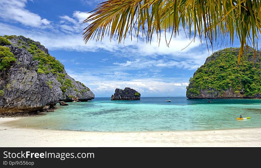 Travel blue sea white sand in krabi thailand. Travel blue sea white sand in krabi thailand