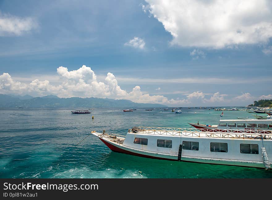 Boat as the sea on Bali island in Indonesia