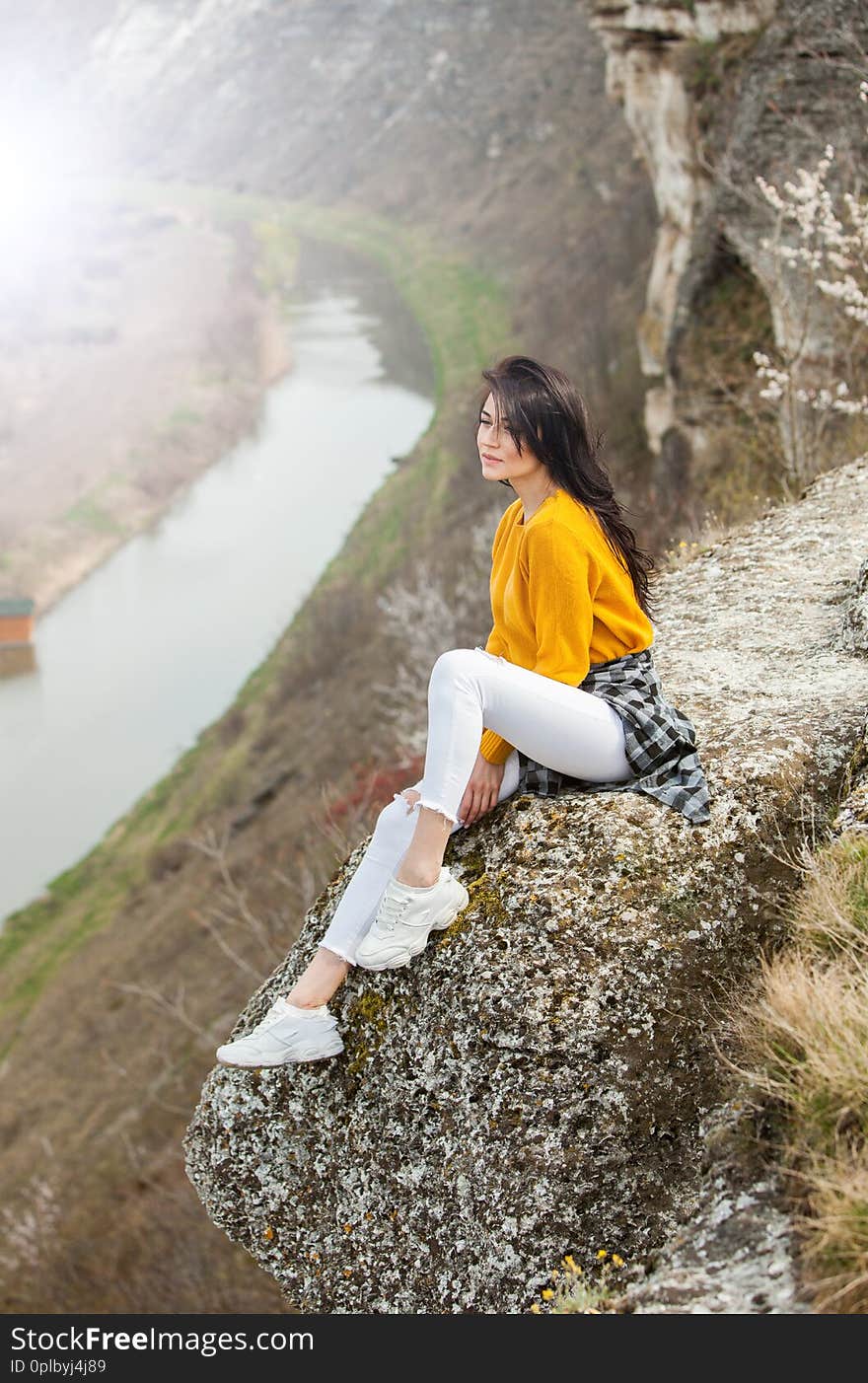 Woman traveler. wanderlust travel concept, space for text, atmospheric epic moment
Tourist traveler on background valley landscape. Young woman sitting alone 
A young traveler girl sit on the top of valley. Young girl love wild life, travel, freedom. Woman traveler. wanderlust travel concept, space for text, atmospheric epic moment
Tourist traveler on background valley landscape. Young woman sitting alone 
A young traveler girl sit on the top of valley. Young girl love wild life, travel, freedom.