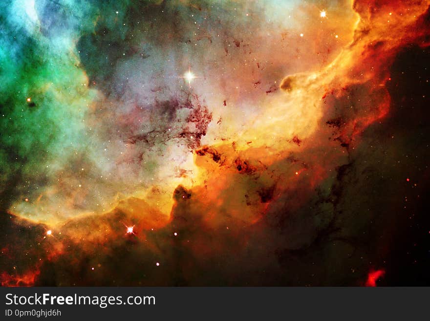 Awesome of deep space. Billions of galaxies in the universe. Elements of this image furnished by NASA