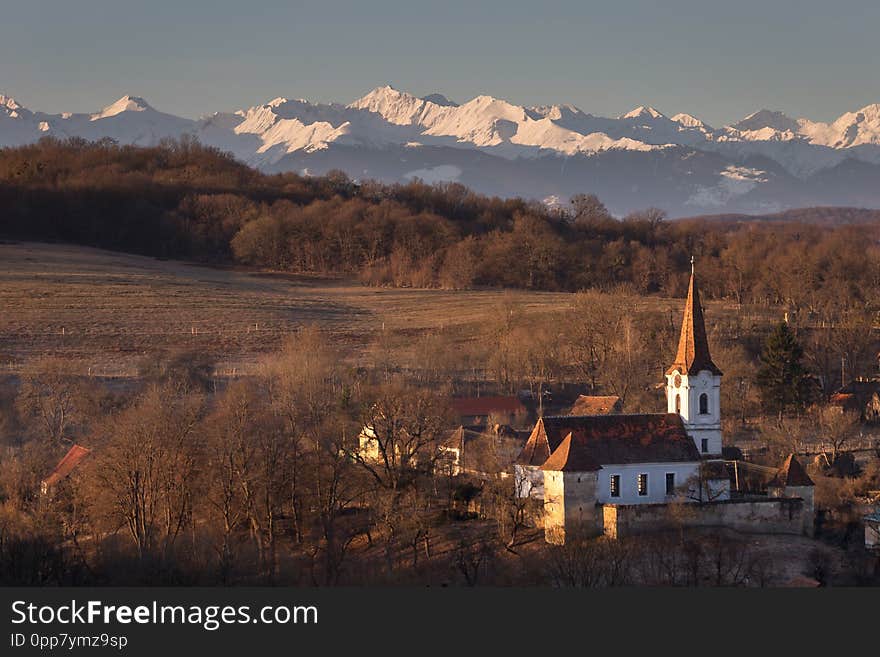 Spring sunrise in Gherdeal village