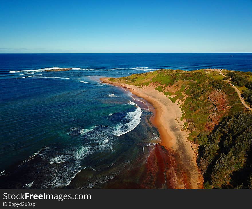 Aerial View Of Long Reef Headland