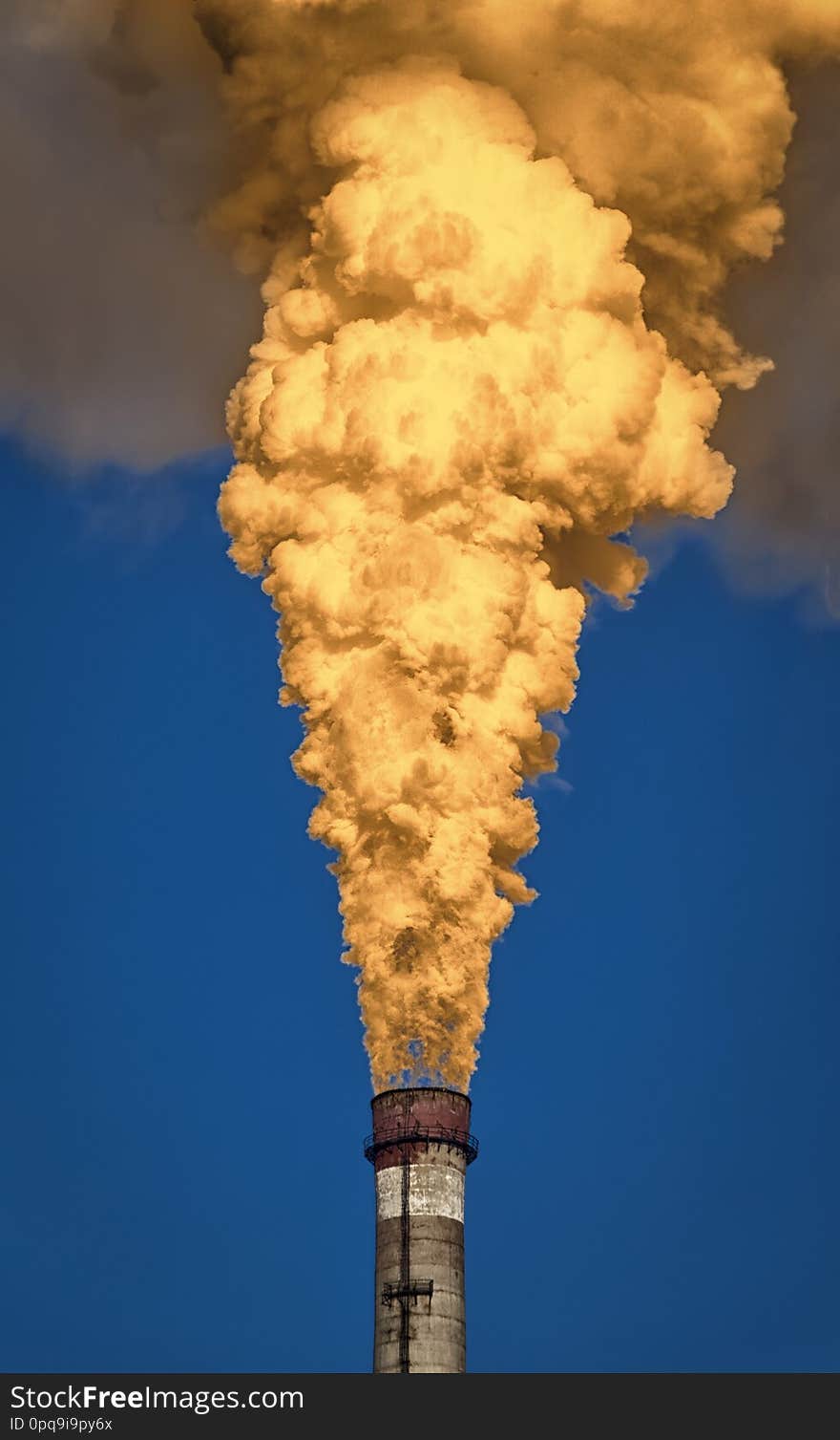 Smoke from industrial pipes