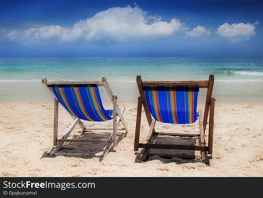 Two Beach Chair On The Beautiful Beach