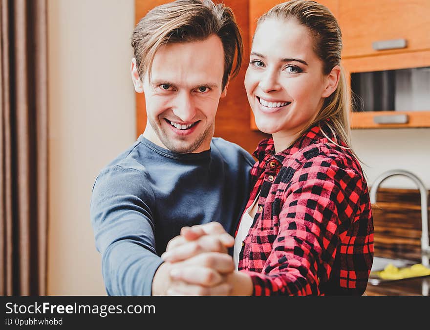 Dancing young couple