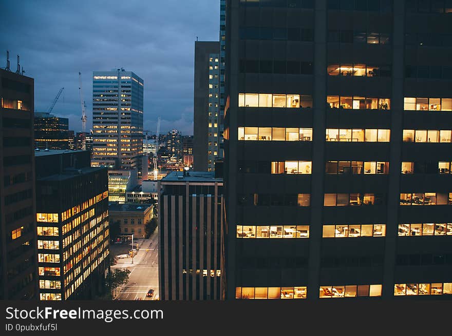 Calgary Downtown at Night, Canada. Calgary Downtown at Night, Canada