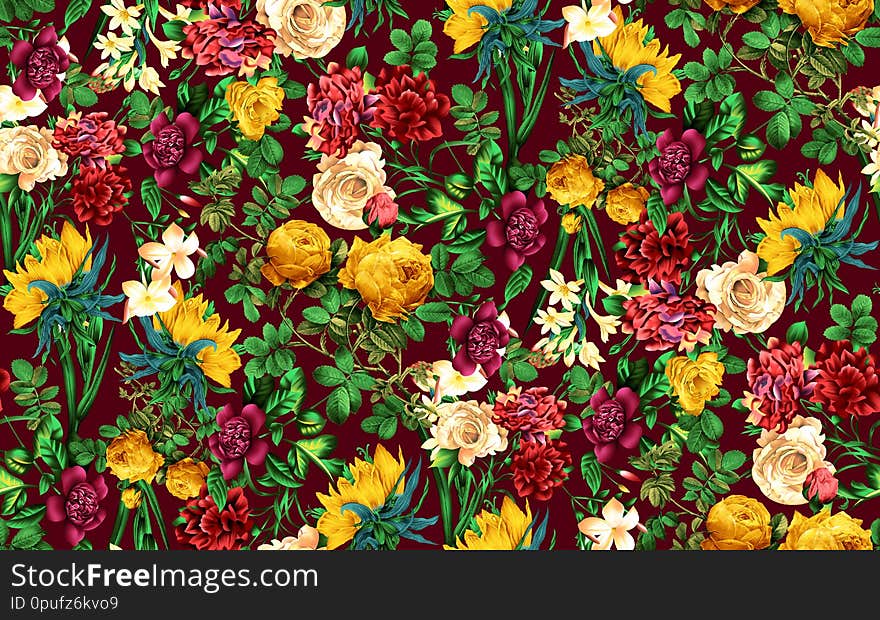 Flower pattern black background jpg. Flower pattern black background jpg