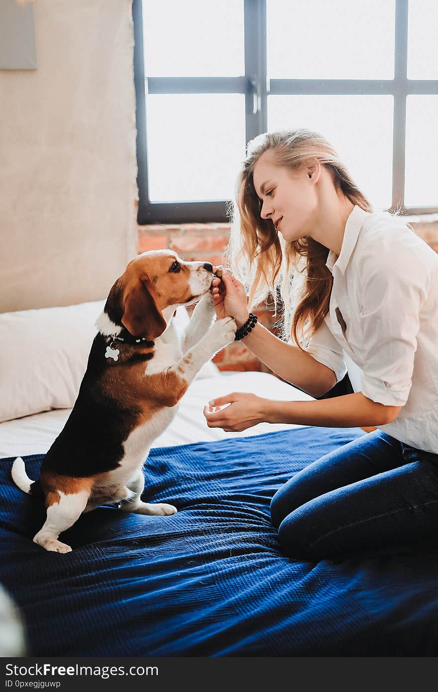 Girl With A Dog