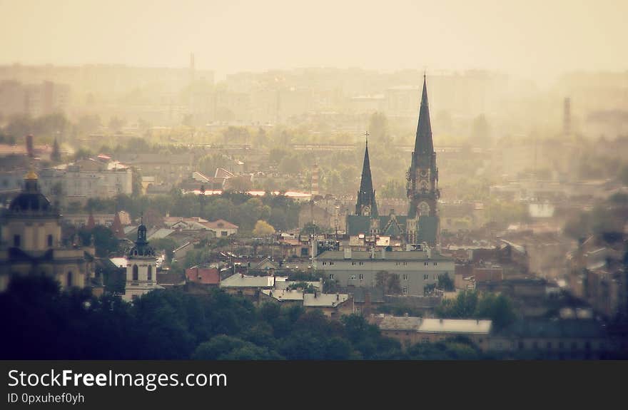 A panoramic view of Lviv - UKRAINE - LVIV