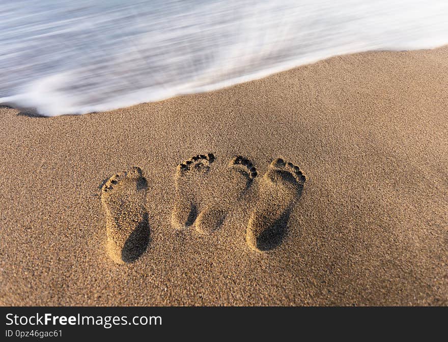 Footsteps on the sand