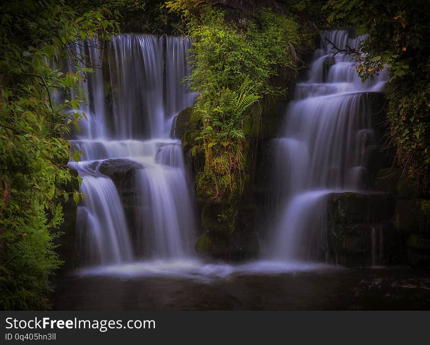 Penllergare waterfall on the Afon Llan river