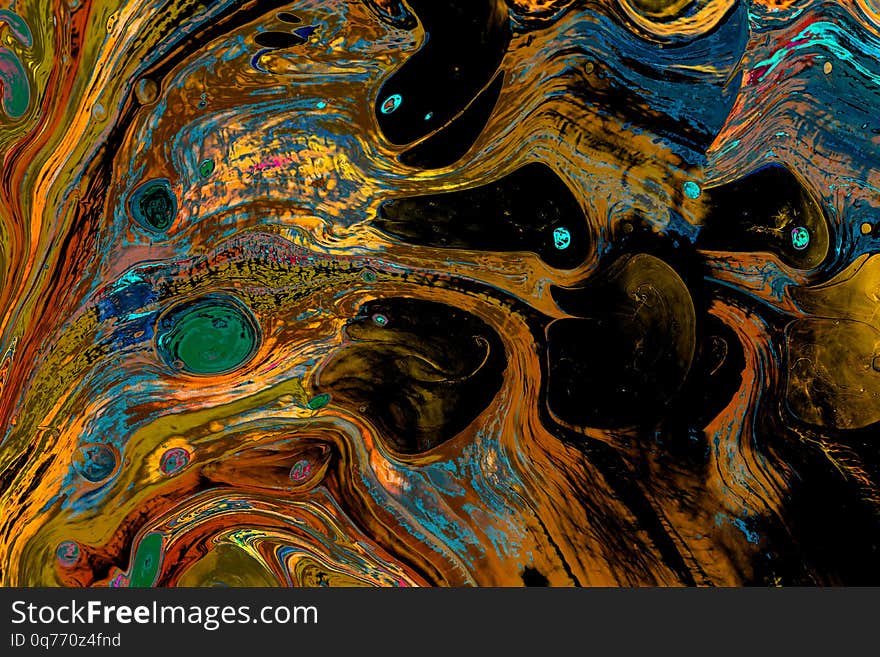 Abstract grunge art background texture with colorful paint splashes