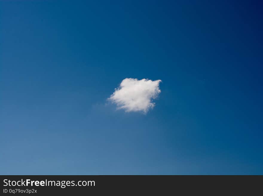 Sky With White  And Blue Clouds