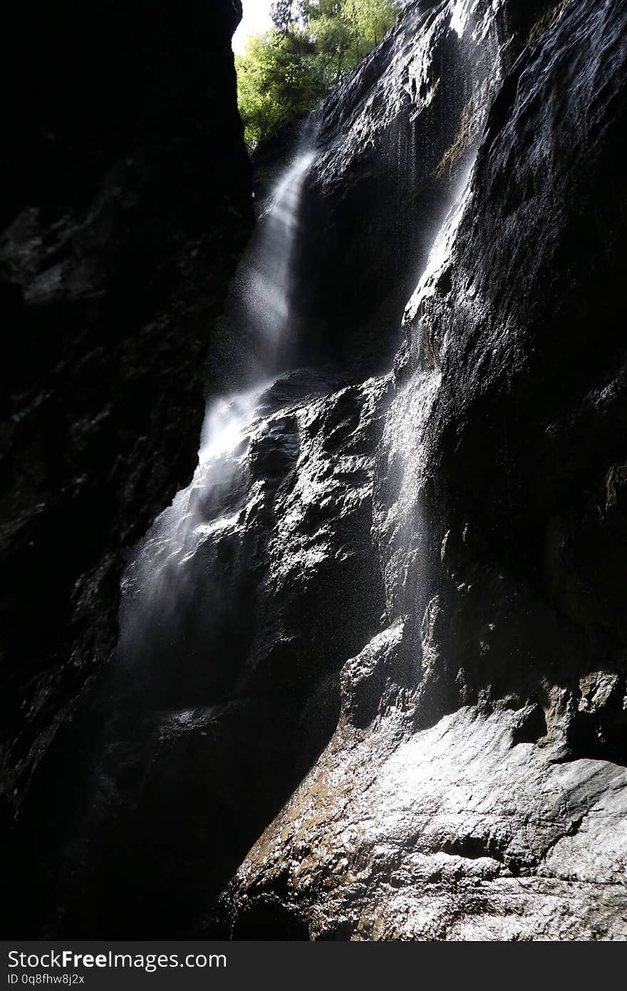 The Partnach Gorge German: Partnachklamm is a deep gorge that has been incised by a mountain stream. The Partnach Gorge German: Partnachklamm is a deep gorge that has been incised by a mountain stream.