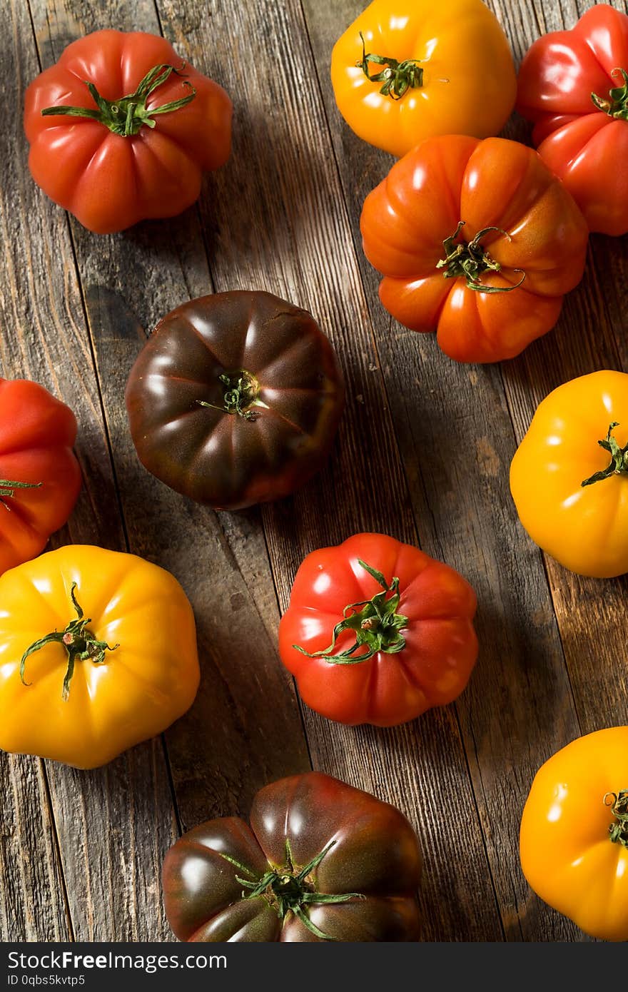 Healthy Organic Heirloom Tomatoes Ready to Eat