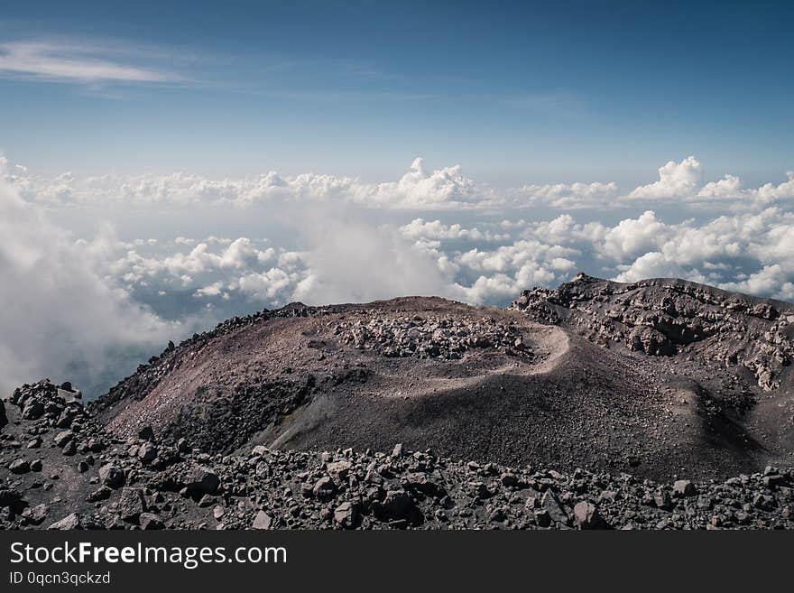 The crater of the volcano Semeru