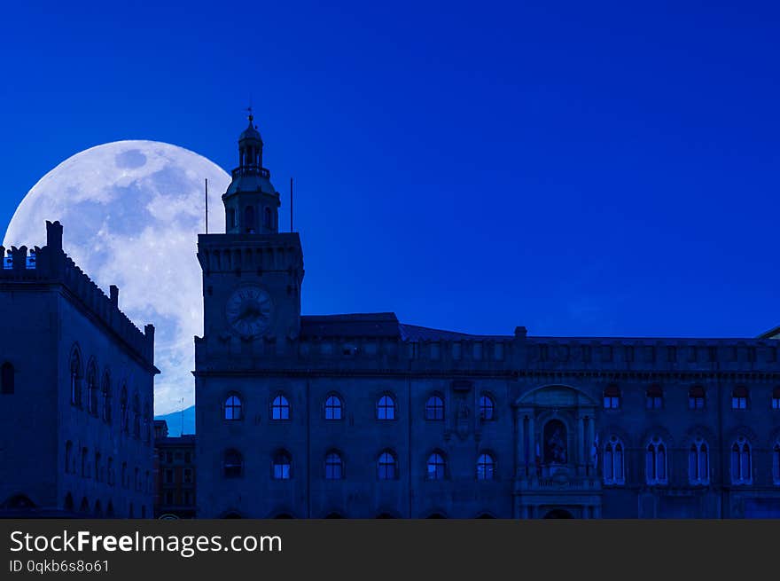 view of bologna at night