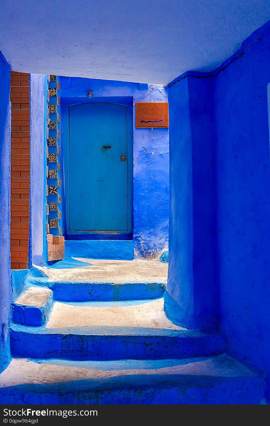 Chefchaouen, a city with blue painted houses. A city with narrow, beautiful, blue streets. Chefchaouen, Morocco, Africa