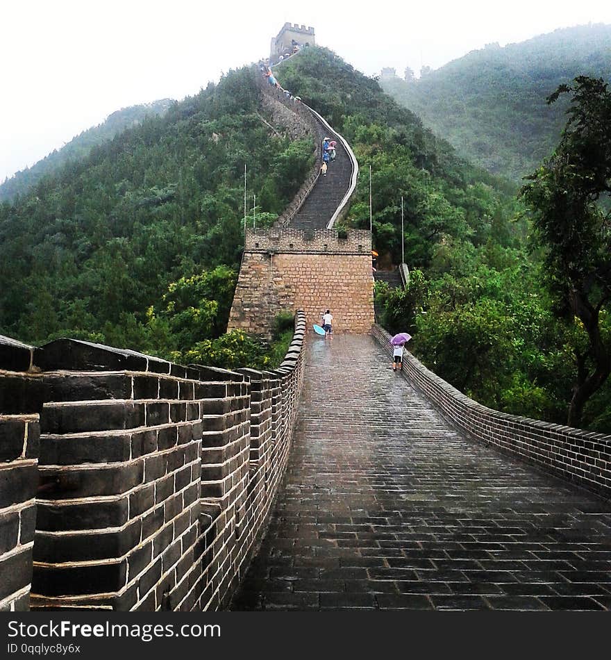 The great wall of China. The far way