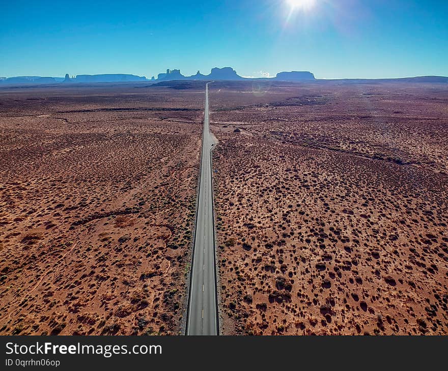 Aerial view of Monument Valley, Arizona, USA