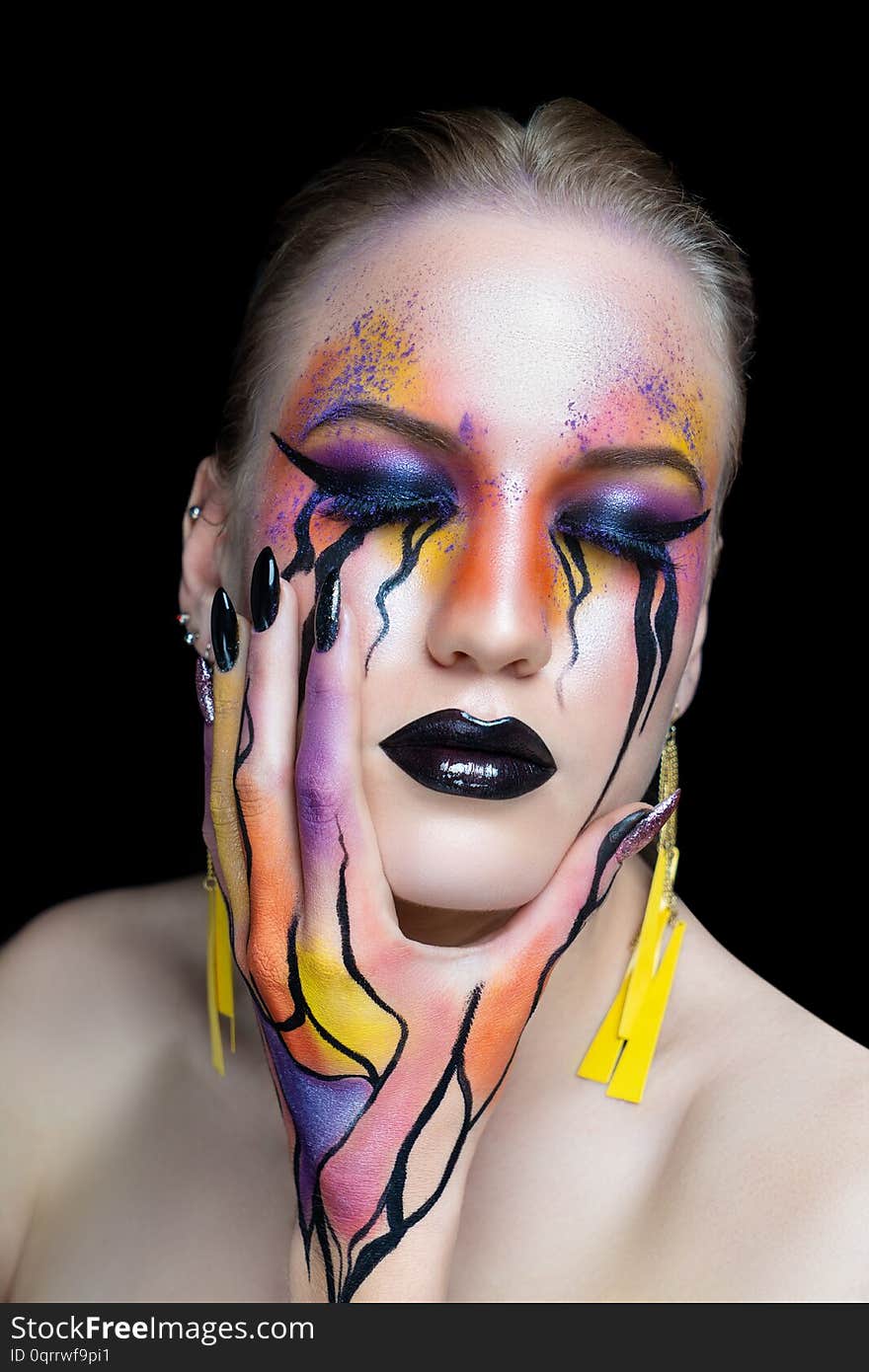 New creative make-up conceptual idea for Halloween