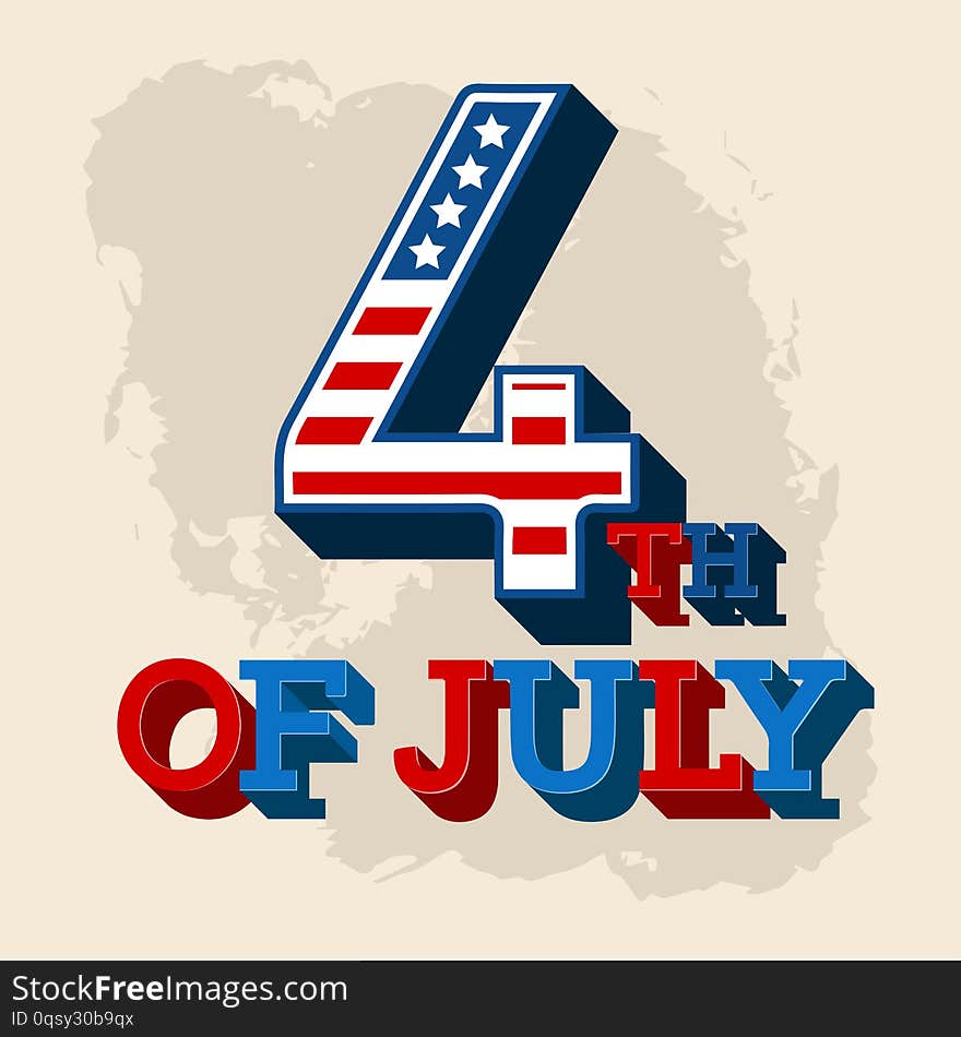 Happy independence day graphic design. 4th of July - Vector. Happy independence day graphic design. 4th of July - Vector