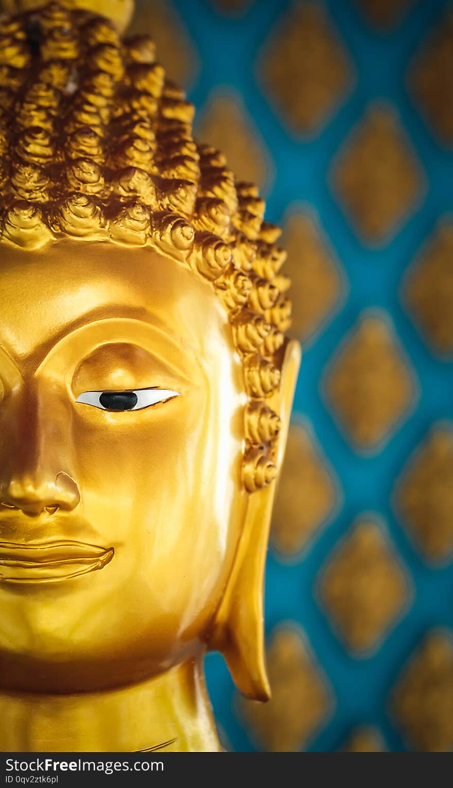 Buddha images that are worshiped by Buddhists commonly found at temples in Thailand