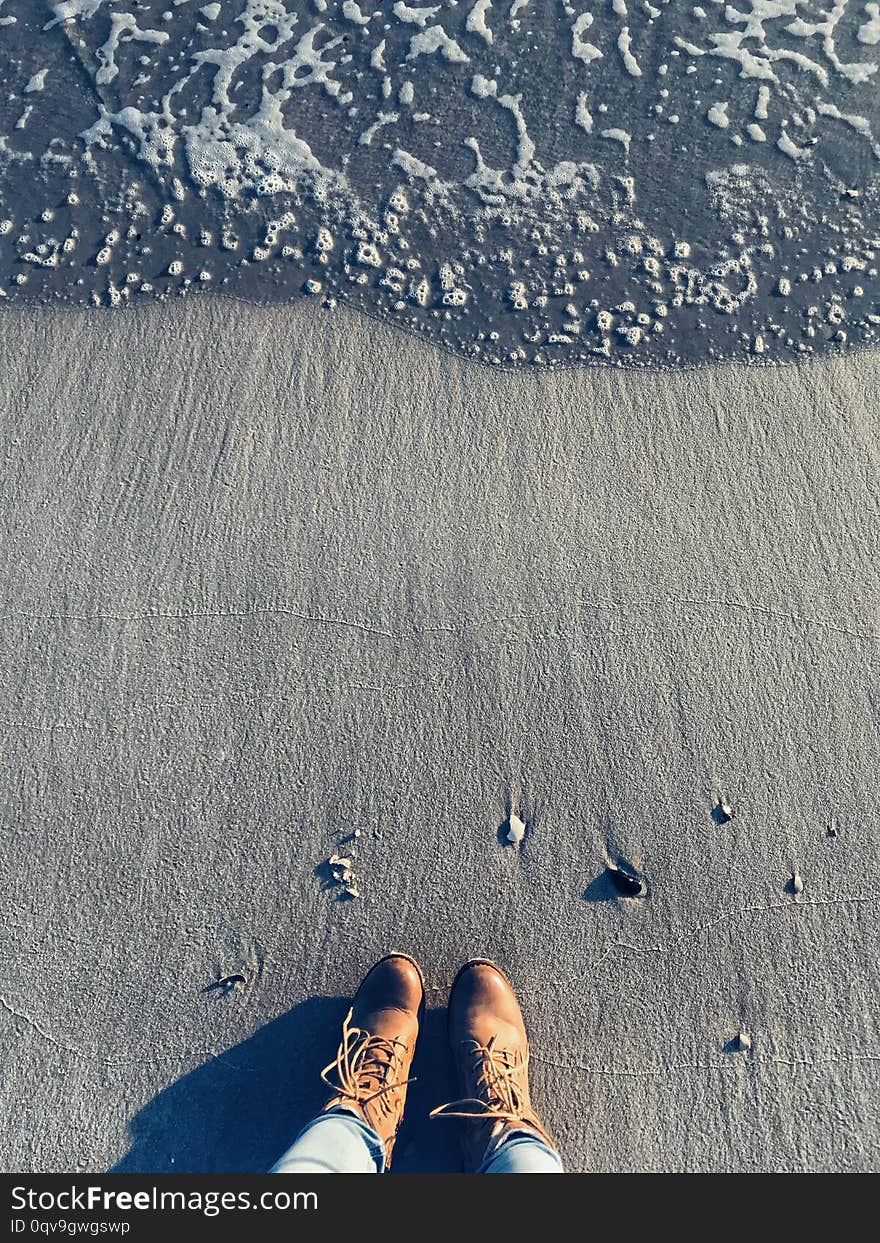 Enjoying the beach in winter